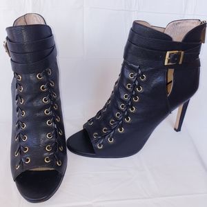 BCBG Black and Gold booties